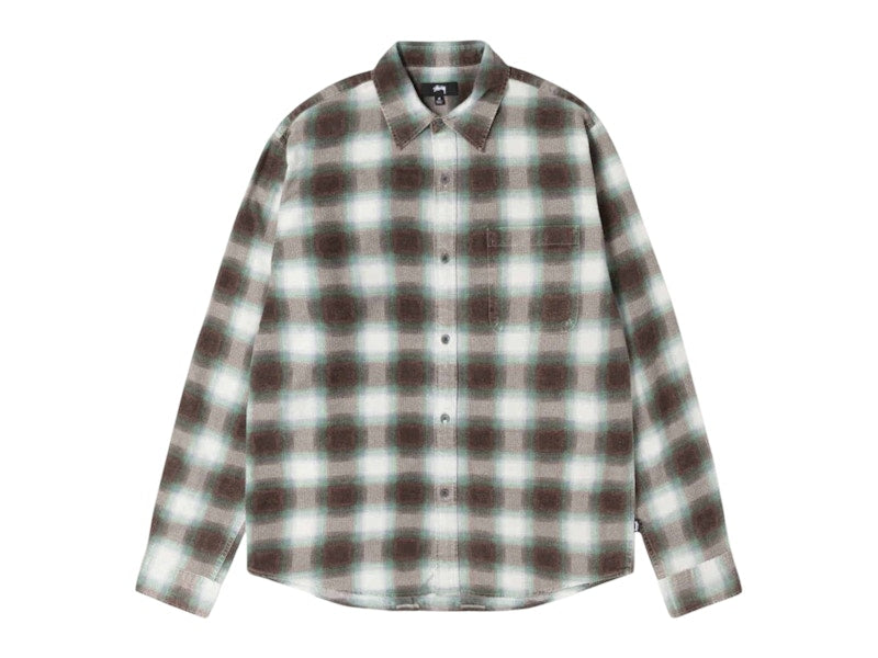 Stussy June Plaid Shirt Bone