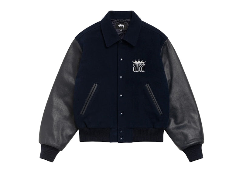 Stussy King Varsity Jacket Navy
