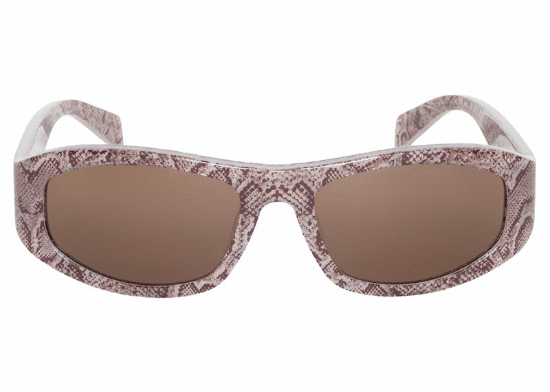 Stussy Landon Sunglasses Snake Skin/Brown Lens
