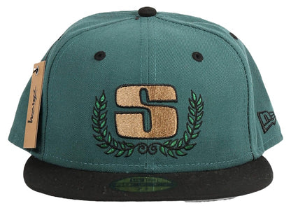 Stussy x New Era Leafs 59Fifty Fitted Cap Dark Green