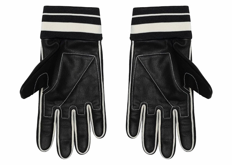 Stussy Leather Bike Gloves Black/White