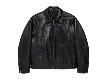 Stussy Leather Garage Jacket Black