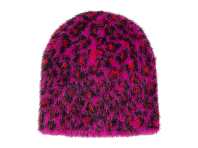 Stussy Leopard Skullcap Beanie Pink