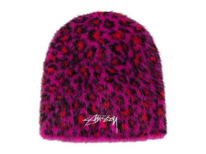 Stussy Leopard Skullcap Beanie Pink
