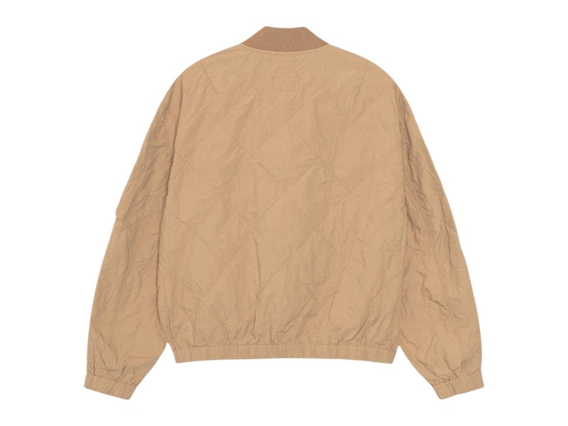 Stussy Lightweight Cotton Bomber Jacket Khaki