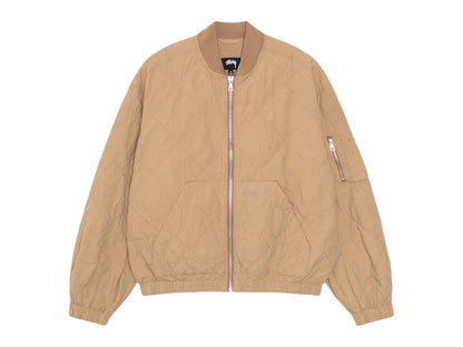 Stussy Lightweight Cotton Bomber Jacket Khaki