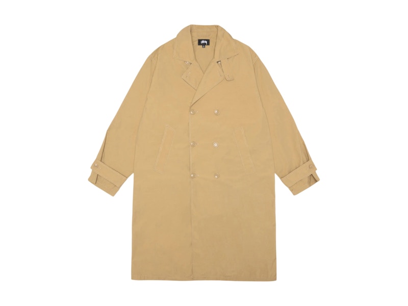 Stussy Lightweight Surfman Trench Coat Khaki