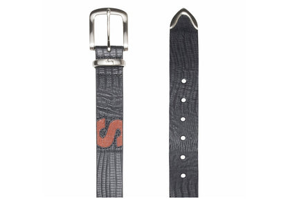 Stussy Lizard Texture Underlay Belt Black