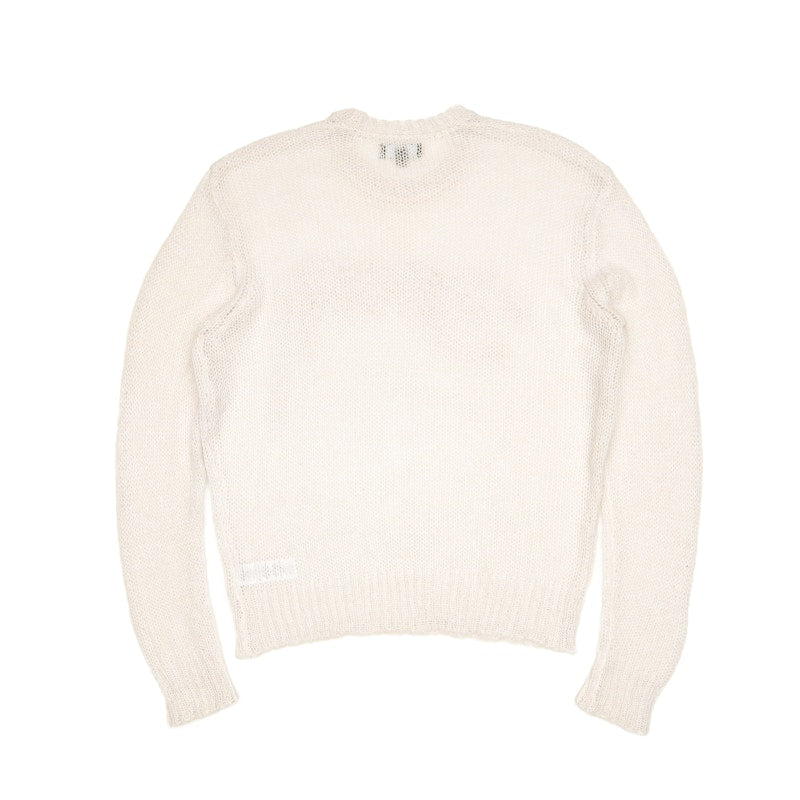 Stussy Loose Knit Logo Sweater Bone