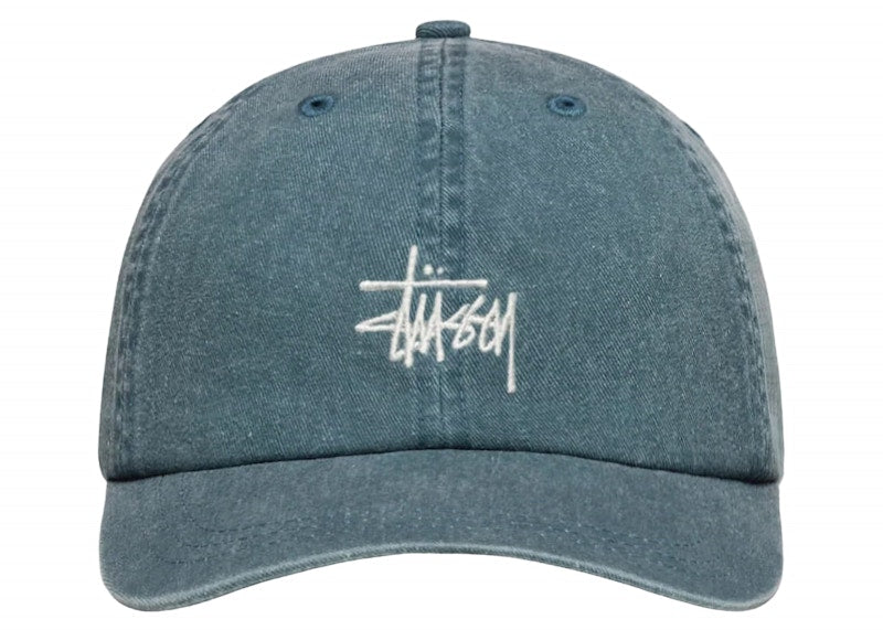 Stussy Low Pro Basic Washed Strapback Lagoon