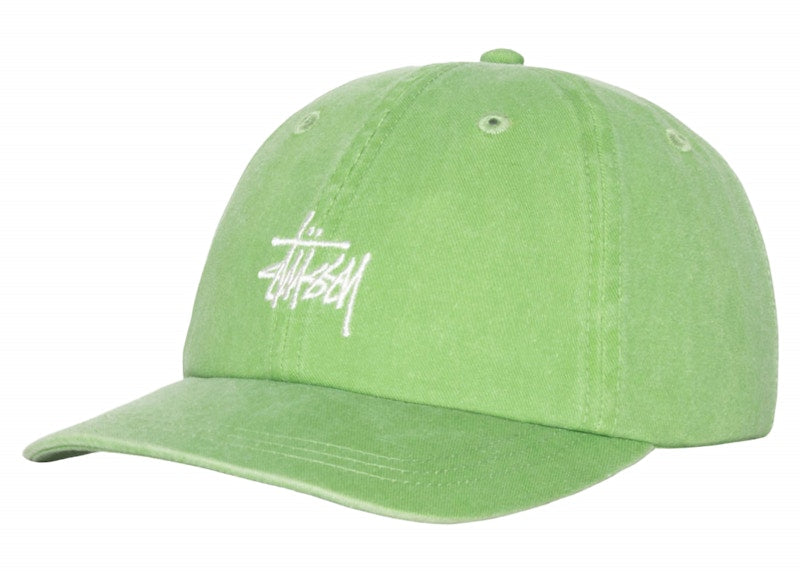Stussy Low Profile Basic Washed Strapback Brocolli