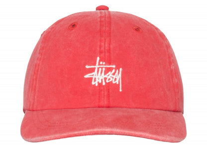 Stussy Low Profile Basic Washed Strapback Raspberry