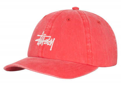 Stussy Low Profile Basic Washed Strapback Raspberry