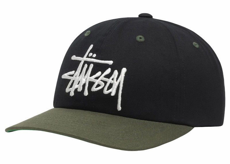 Stussy Low Profile Big Basic Snapback Black