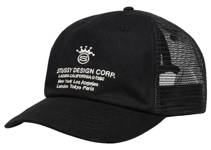 Stussy Low Profile Design Corp Trucker Snapback Black