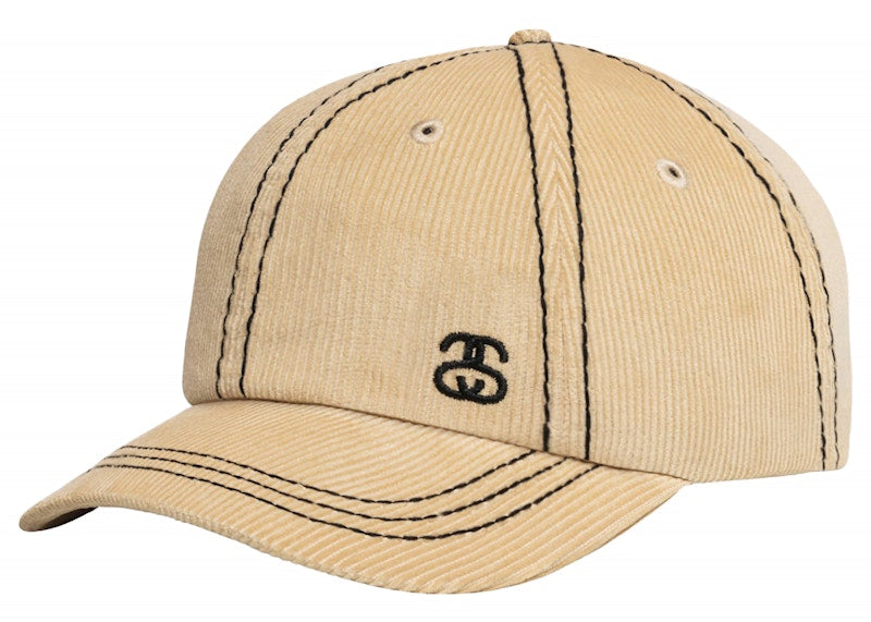 Stussy Low Profile SS-Link Stitched Strapback Cream