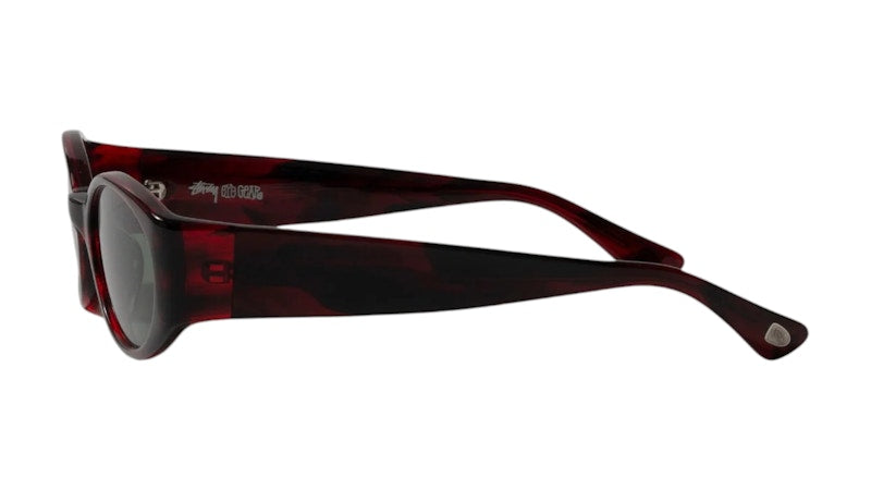 Stussy Luna Sunglasses Dark Red/Green Lens