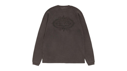 Stussy Mantra Raglan Thermal Washed Black