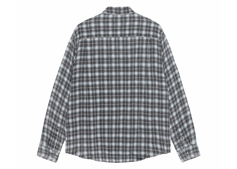 Stussy Matthew Printed Plaid Shirt Blue