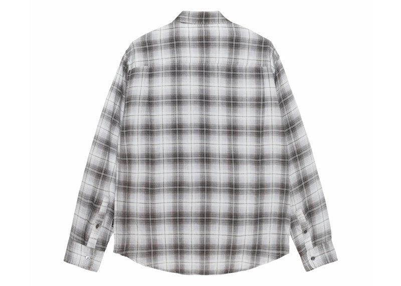 Stussy Matthew Printed Plaid Shirt Brown