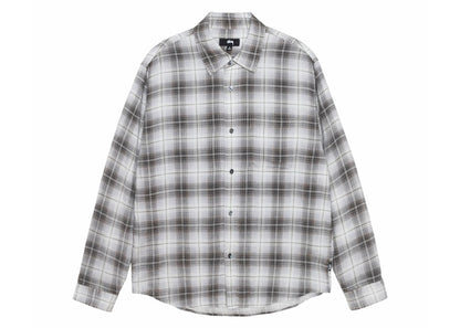 Stussy Matthew Printed Plaid Shirt Brown