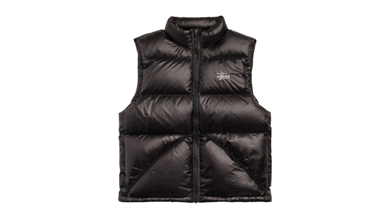 Stussy Micro Ripstop Down Vest Black