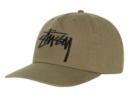 Stussy Mid-Depth Big Stock Snapback Army Green