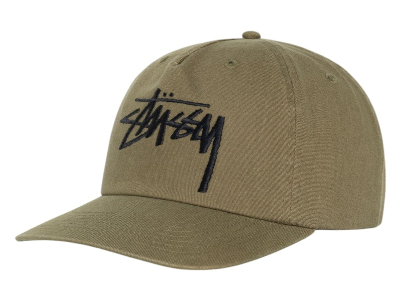 Stussy Mid-Depth Big Stock Snapback Army Green
