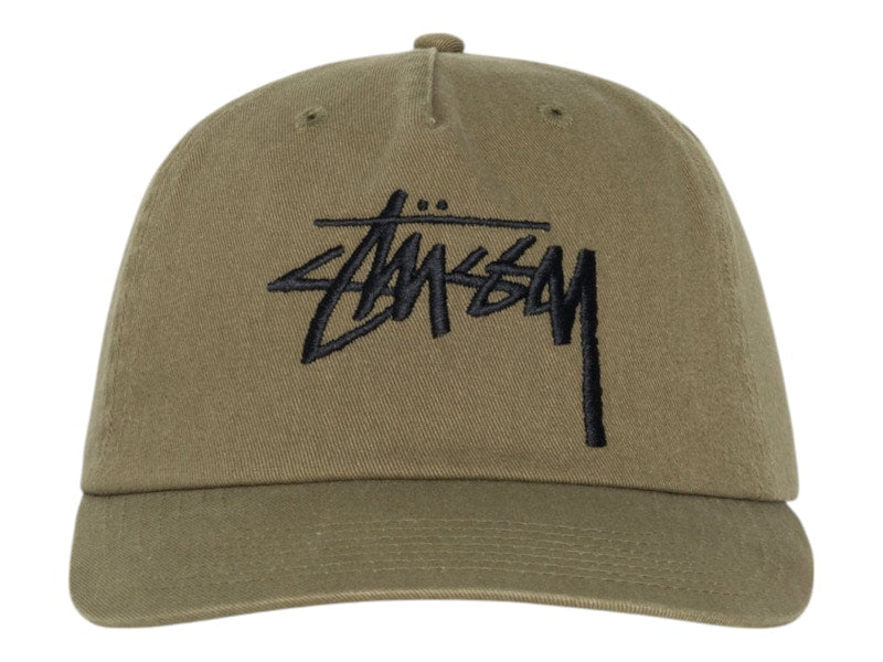 Stussy Mid-Depth Big Stock Snapback Army Green