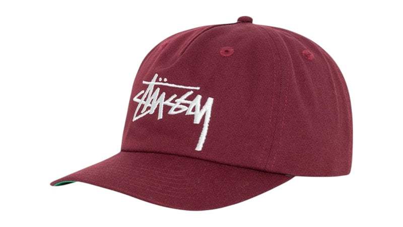Stussy Mid-Depth Big Stock Snapback (SS25) Plum