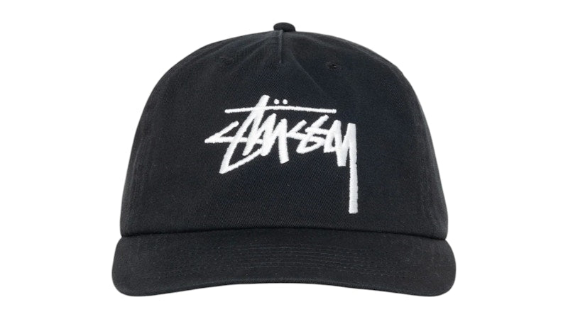 Stussy Mid-Depth Big Stock Snapback (SS25) Shadow Black