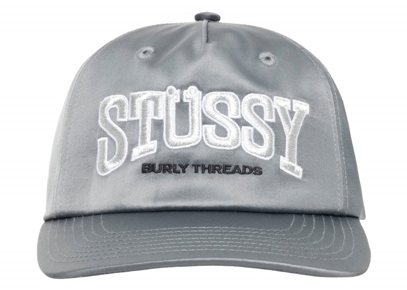 Stussy Mid Depth Burly Threads Snapback Grey