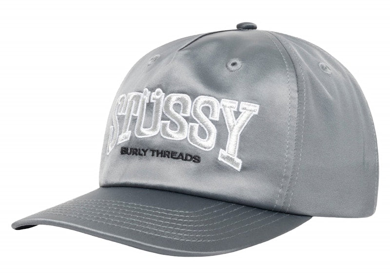 Stussy Mid Depth Burly Threads Snapback Grey