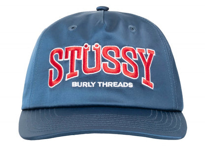 Stussy Mid Depth Burly Threads Snapback Navy