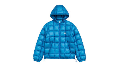 Stussy Midweight Hooded Puffer Jacket Blue