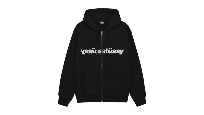 Stussy Mirror Zip Hoodie Black