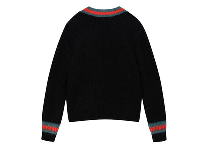 Stussy Mohair Tennis Sweater Black