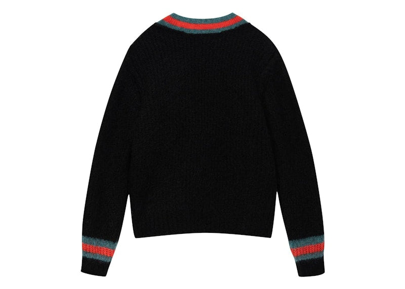 Stussy Mohair Tennis Sweater Black