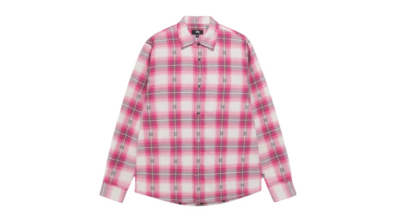 Stussy Motif Plaid Shirt Pink