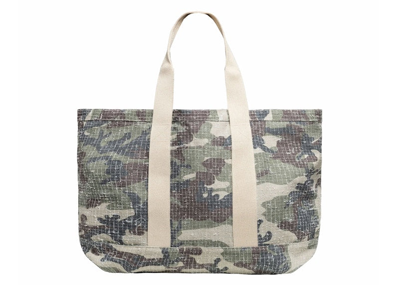 Stussy Needle Punch XL Tote Bag Camo