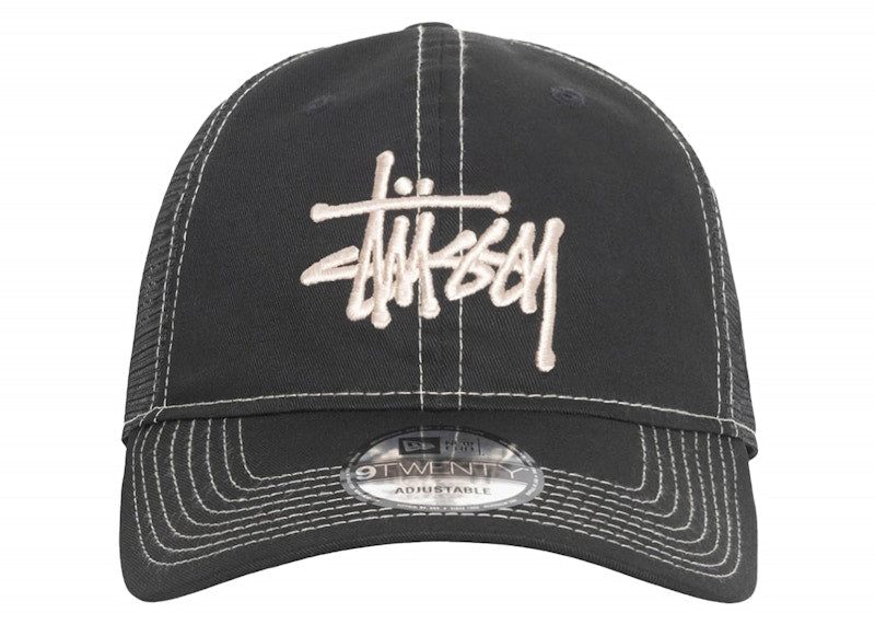 Stussy New Era 9Twenty Basic Trucker Black
