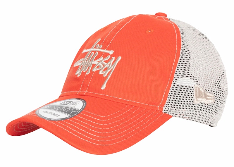 Stussy New Era 9Twenty Basic Trucker Orange