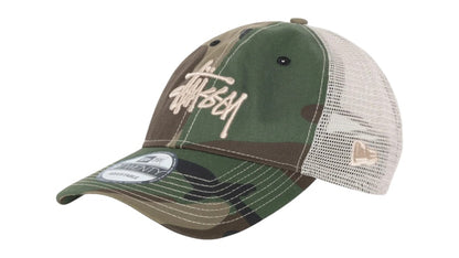 Stussy New Era 9Twenty Basic Trucker (SS25) Woodland Camo
