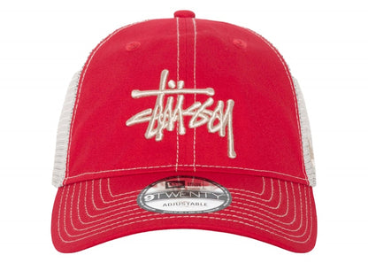 Stussy New Era 9Twenty Basic Trucker Scarlet