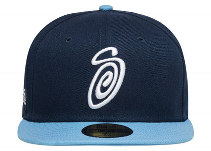 Stussy New Era Swirly S 59Fifty Fitted Cap Ocean/Sky Blue