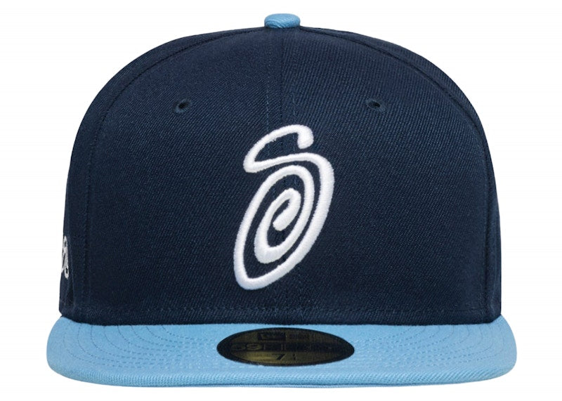 Stussy New Era Swirly S 59Fifty Fitted Cap Ocean/Sky Blue