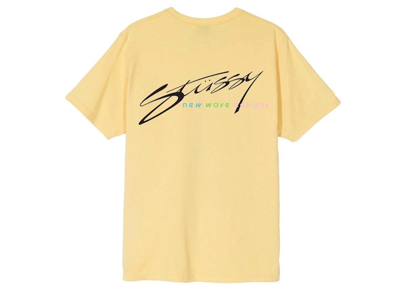 Stussy New Wave Designs Tee Yellow