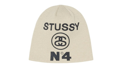 Stussy Number 4 Skullcap Beanie Bone