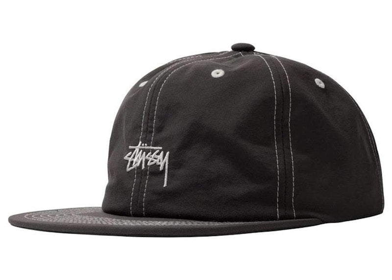 Stussy Nylon OX Stock Cap Charcoal
