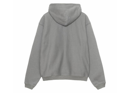 Stussy Outline Zip Hoodie Grey